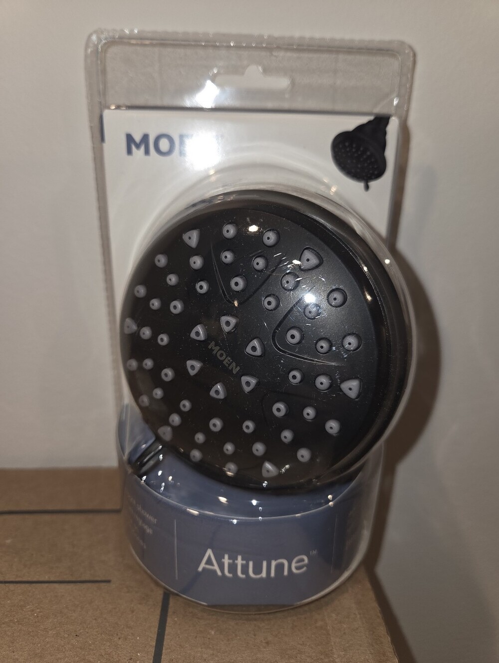 Moen Attune Matte Black 4-inch Shower Head (Model 218W0BL) NEW